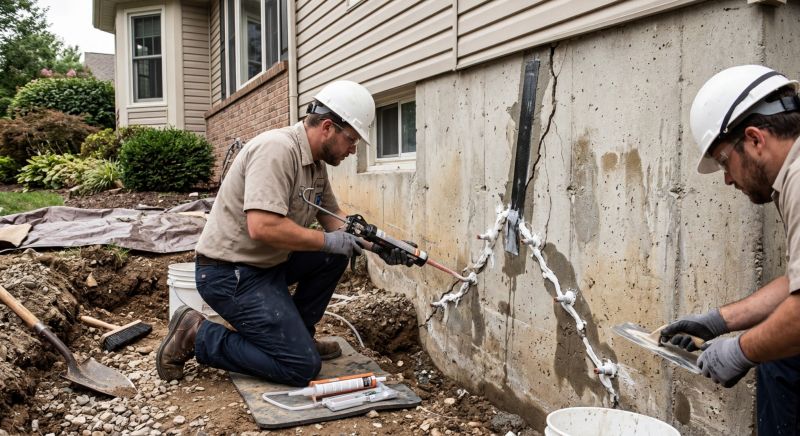 Cracked Foundation Repair in Burke, VA