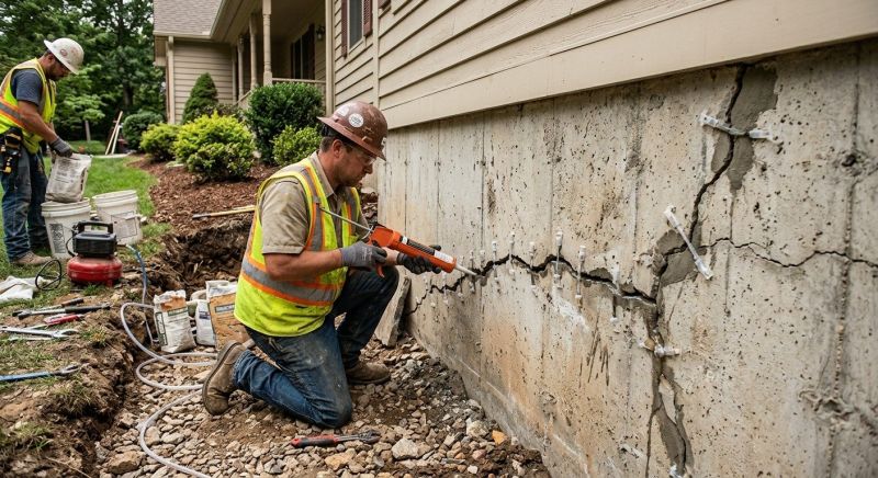Cracked Foundation Repair in Spotsylvania County, VA