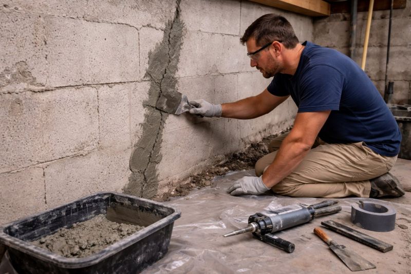 Foundation Crack Repair in Lorton, VA