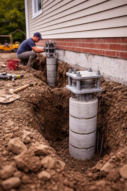 Helical Piers Installation in Stafford County, VA