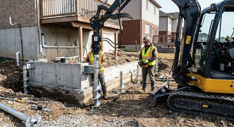 Helical Pile Installation in Stafford County, VA