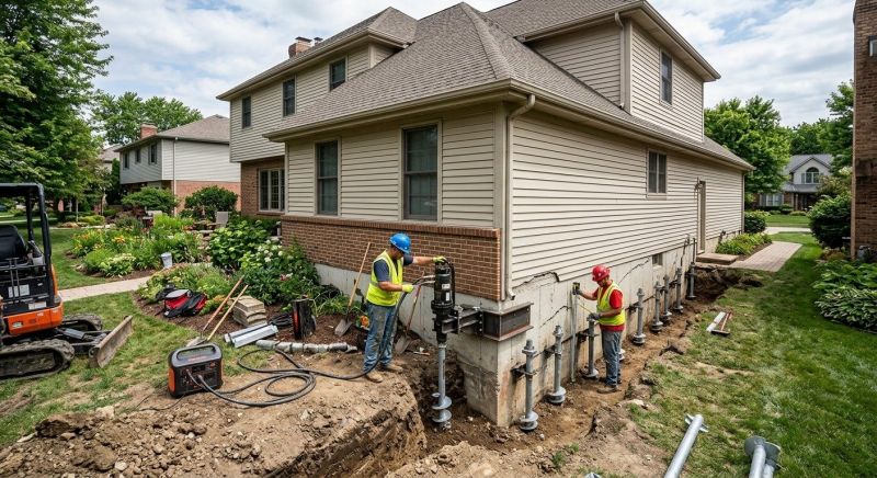Helical Pile Installation in Stafford County, VA