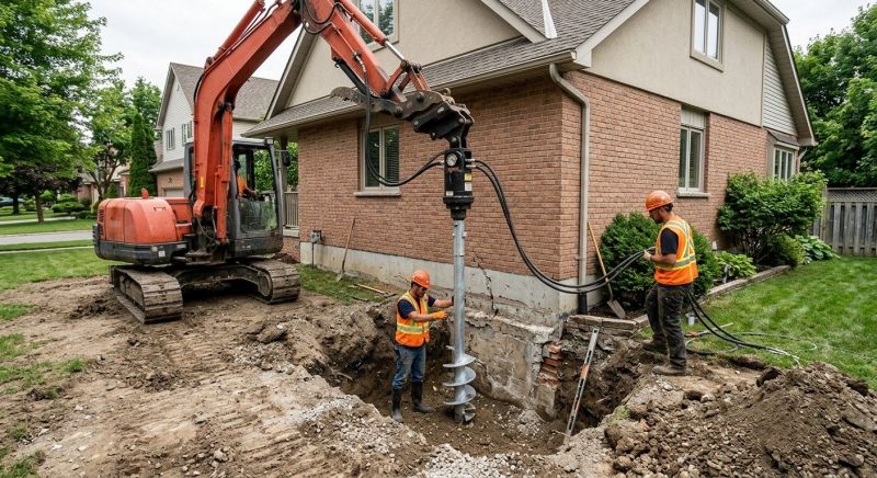 Helical Pile Installation in Stafford County, VA
