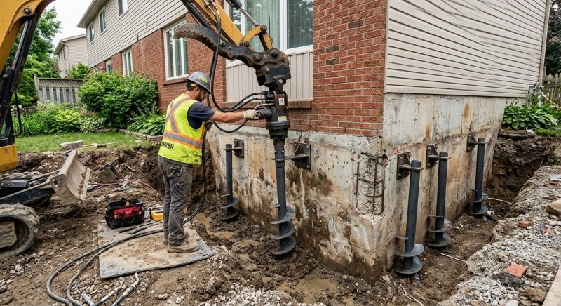 Helical Pile Installation in Stafford County, VA