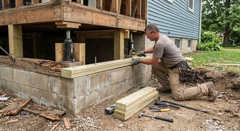 Sinking Foundation Repair in Catlett, VA