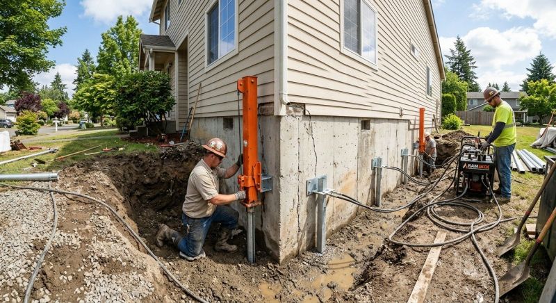 Sinking Foundation Repair in Catlett, VA