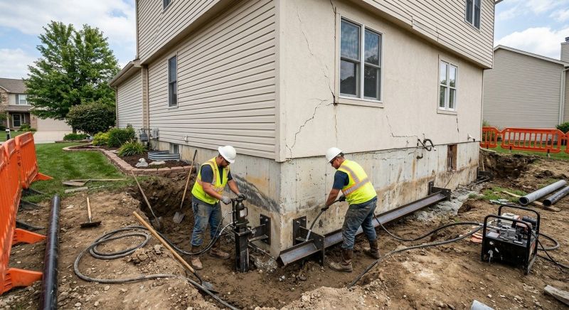 Sinking Foundation Repair in Prince William County, VA