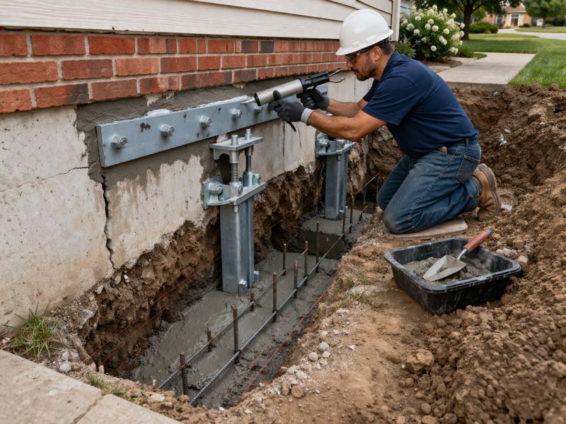 Sinking Foundation Repair in Woodbridge, VA